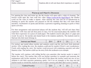 Listening Speaking Lesson Plan with Technology 