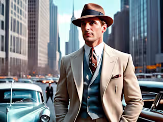 Time Traveling Hipster: 1940s Man in Modern Times