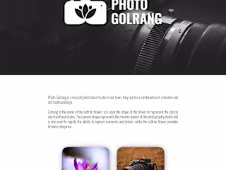 VISUAL IDENTITY | PHOTO GOLRANG on Behance
