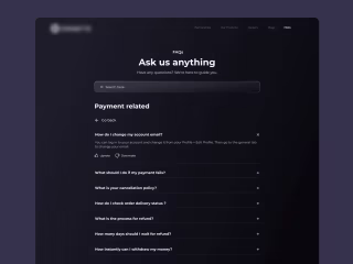 FAQ page