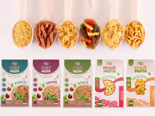 Packaging Design for Oat & Vegetable Pasta Products Line