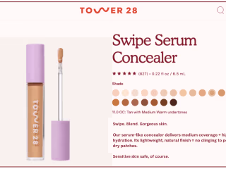 Web copy for Tower 28 (Cosmetics)