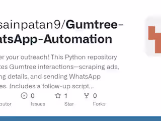 Gumtree Automation for WhatsApp Messaging