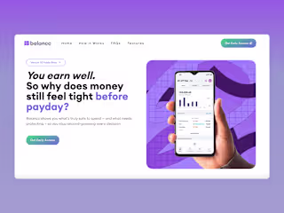 Balancc – Spend Clarity App Website