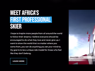 Personal Website to Showcase Africa's Trailblazing Skier