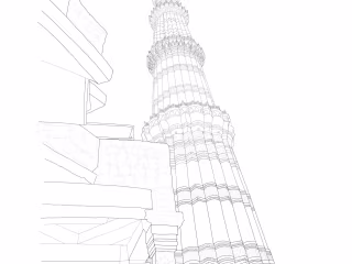 Qutub Minar - illustration on Behance