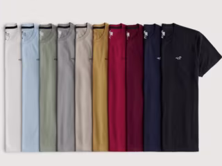 Elevate Your Style with Hollister's Men's Logo Icon Crew T-Shirt