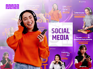 Social Media Ad Campaign for DazzleCast : Colorful & Diverse