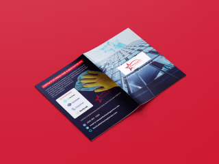 Brochure for a cleaning company