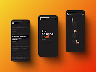 Interactive Instagram Stories for Yoga Brand