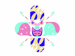 Thyroid texture / Illustration