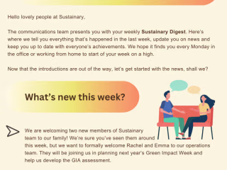Newsletter for a tech startup