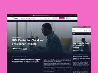 Freelancer’s IBM Center for Cloud Training Landing Page Redesign