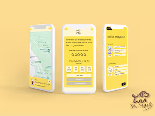 Mobile app design for PawFriends