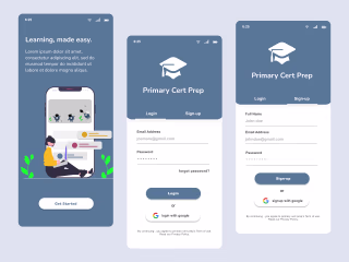 Login - Sign Up UI Screens