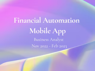 Financial Automation Mobile App