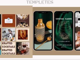 Instagram Content Design for Mobile Bar