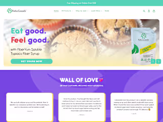 Homepage Design for KetoGoods™ in Replo