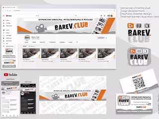 YouTube channels design, corporate style elements