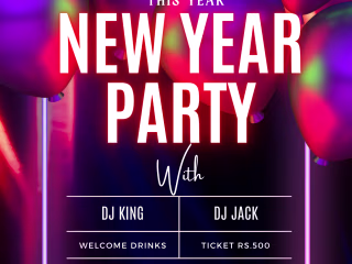 Flyer for a new year party 