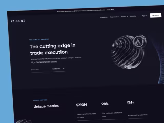 FalconX MVP Web design and Webflow development