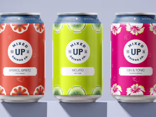 Mixed Up Drinks Co. Packaging Design