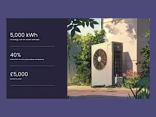 Presentation slides and website design for a heat pump supplier