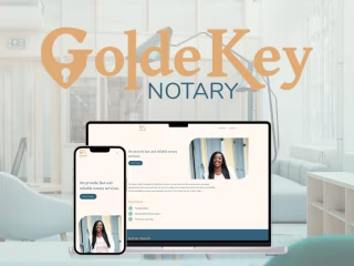 Golde Key Notary Brand Kit and Landing Page Design 