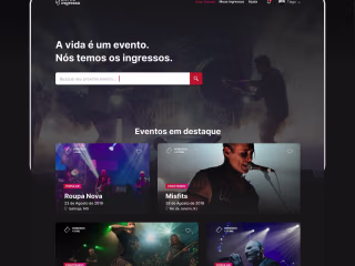Event Ticket Marketplace Website - Partiu Ingresso