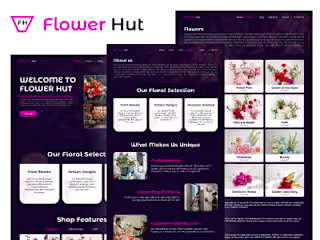 Flower Hut- Flower Website Figma Template