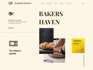 Local bakery website design