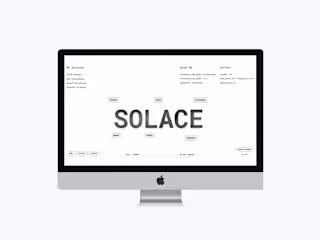 Solace – Interactive Minimalist Digital Agency Website