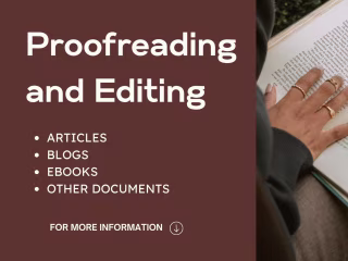 Proofreading and Editing of your Documents