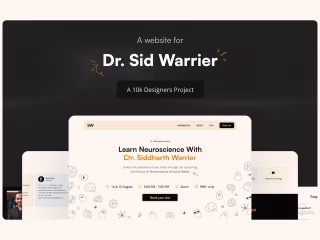 Landing page design for Dr. Siddharth Warrier