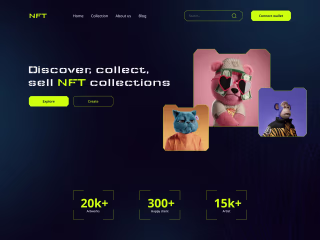 NFT marketplace | Landing page design 