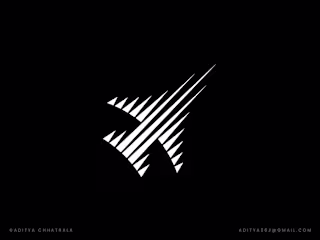 Fighter Jet - Logo Design. plane, speed, force
