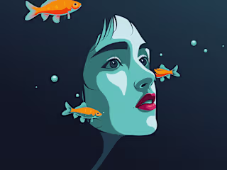 "Out of the Blue" - Digital Vector Art