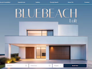 Bluebeach Loft Website Design and Webflow Development