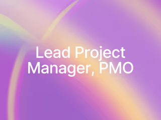 Lead Project Manager, PMO 