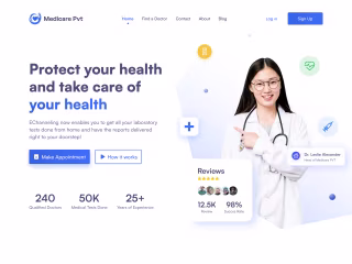 Concept Landing page For Medical Center on Behance