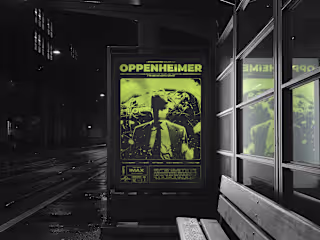 OPPENHEIMER - Brutalist Poster Design