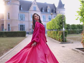 The Sunset Rose:  red dress stylized photos