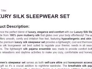 Luxury Sleepwear Set