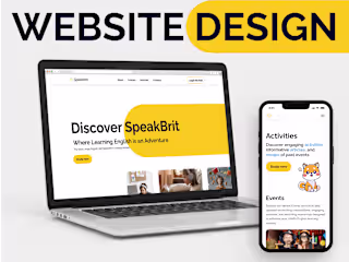 UX UI Design of website for English school 