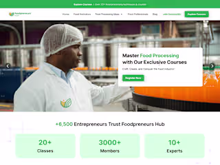 Foodpreneurshub website (Figma design)