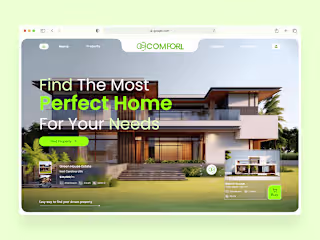 A Hero Section for a Real Estate Website.