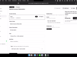 CE Project Management Web Application