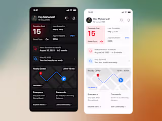 Blood donation mobile app