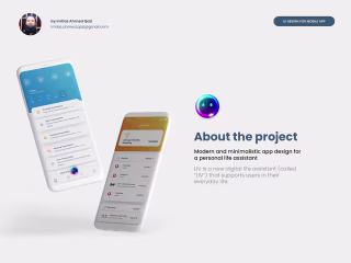 Minimalistic app design - personal life assistant