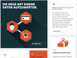 Company website for Regis24
